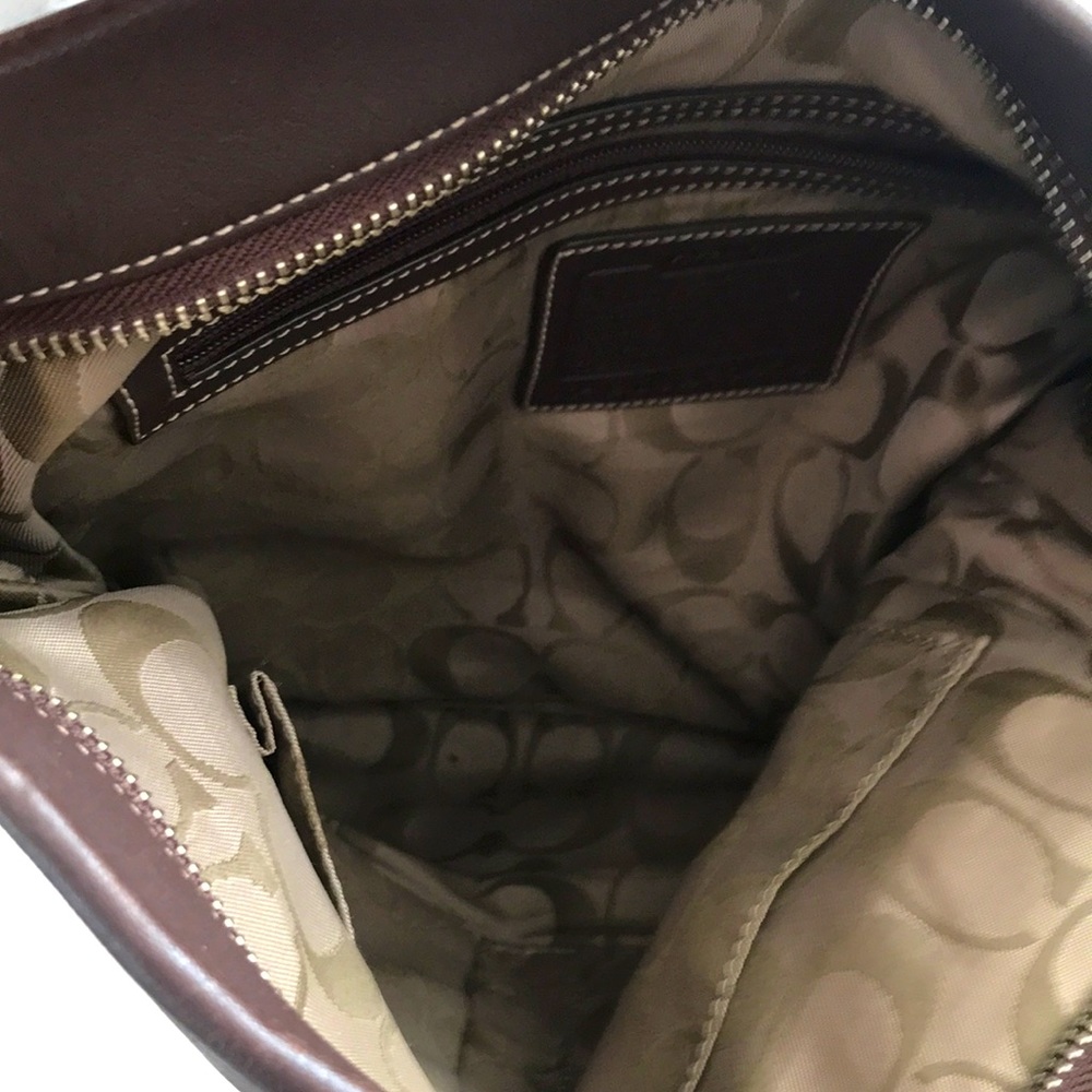 Brown Coach crossbody bag